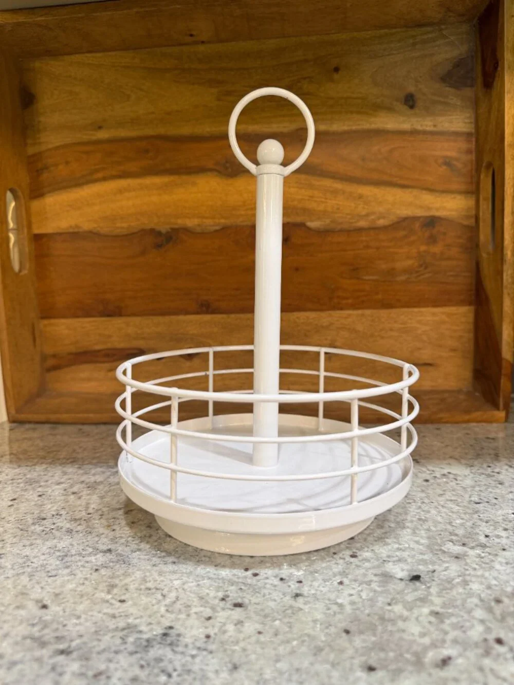 White Condiment Carousel Revolving Serving Piece